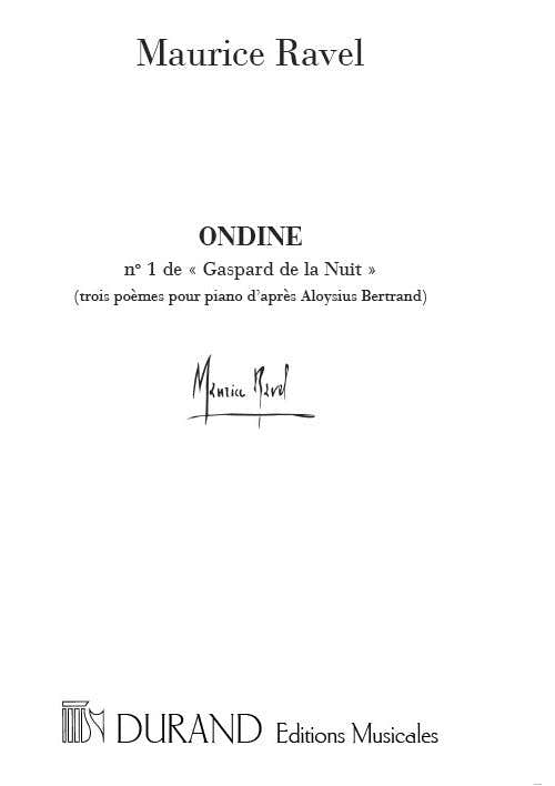 RAVEL M. - ONDINE - PIANO