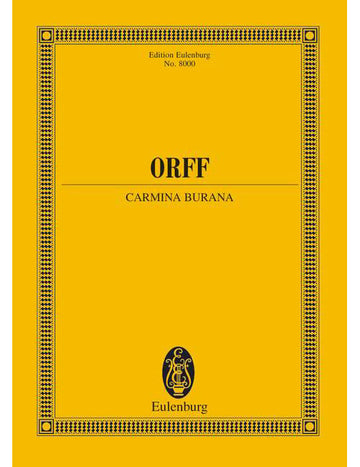 ORFF CARL - CARMINA BURANA - SOLOISTS (STBAR) MIXED CHOIR (SATB) CHILDREN'S CHOIR AND ORCHESTRA
