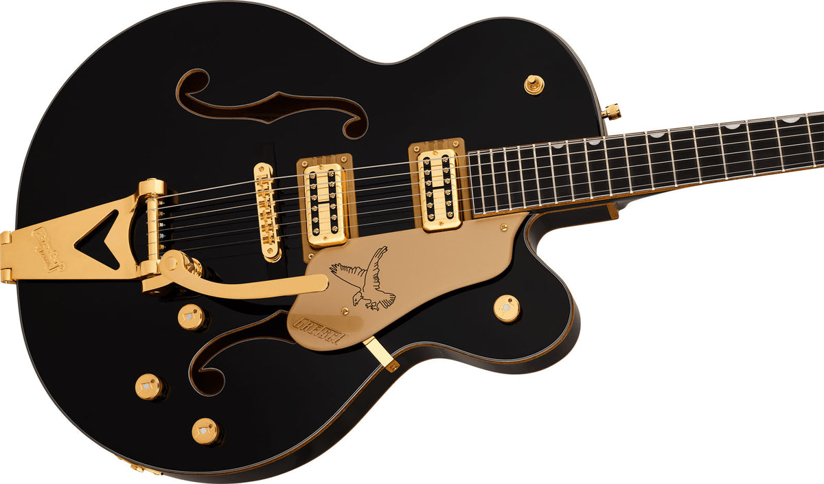 Synchromatic Falcon de cuerpo hueco Single-Cut con Bigsby EBO Negro