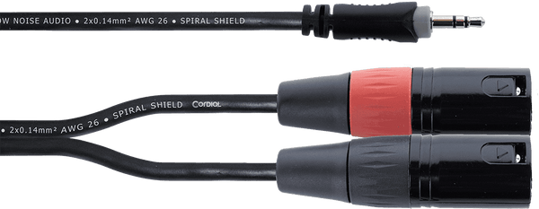 Cable Y Mini-jack Estéreo / 2 XLR Macho 1 M