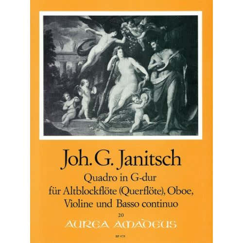 Janitsch J. G. - Quadro in G-Dur - Altblockflöte oder Querflöte Oboe Violine und Bc.