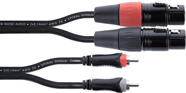 Cable de Audio Doble XLR Hembra / RCA 3 M