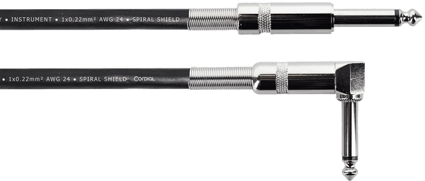 GUITAR CABLE 1.5 M JACK STRAIGHT/COILED