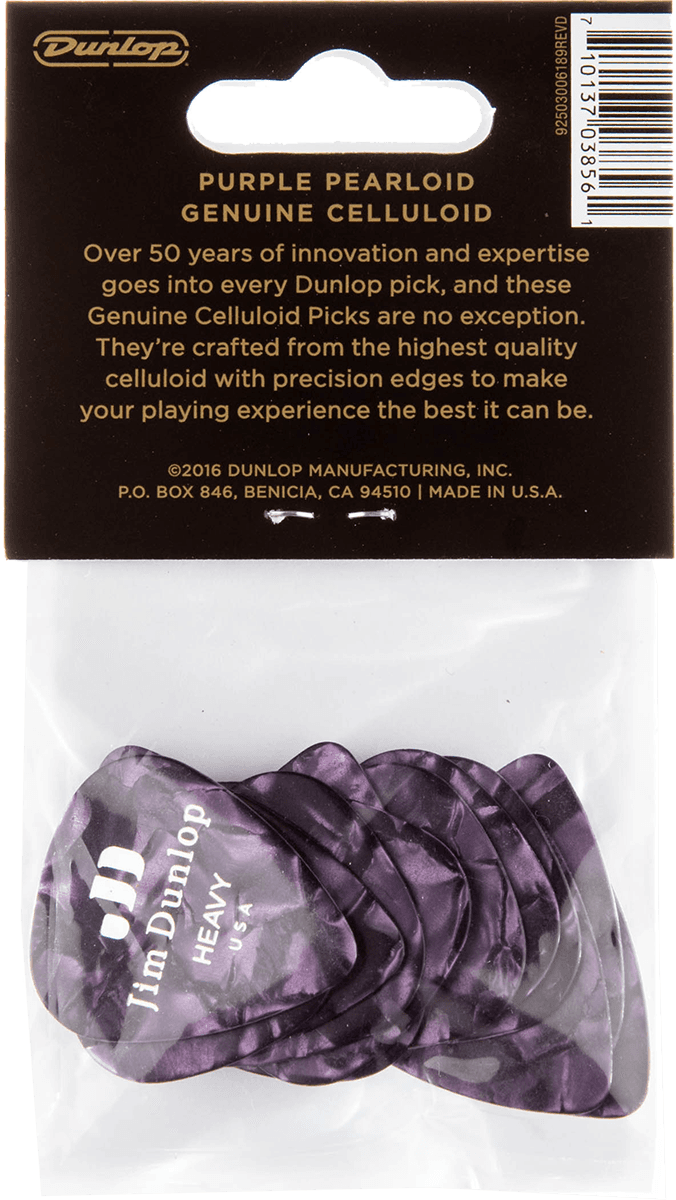 12 x Celuloide grueso Perloide morado