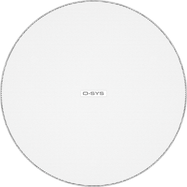 Q-SYS AD-C245C-WH rejilla blanca con borde fino