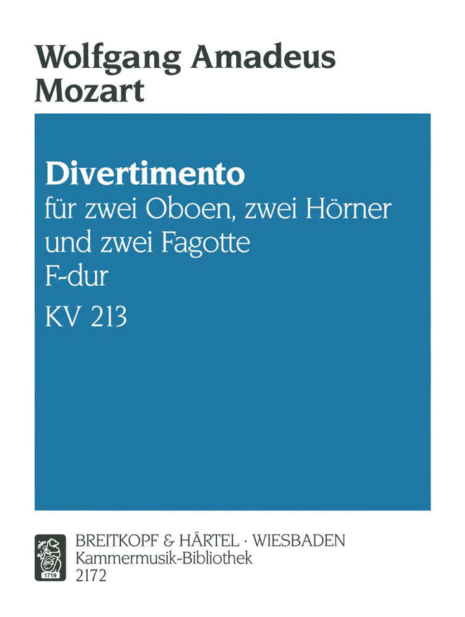 Mozart W.a. - Divertimento Fa mayor KV 213