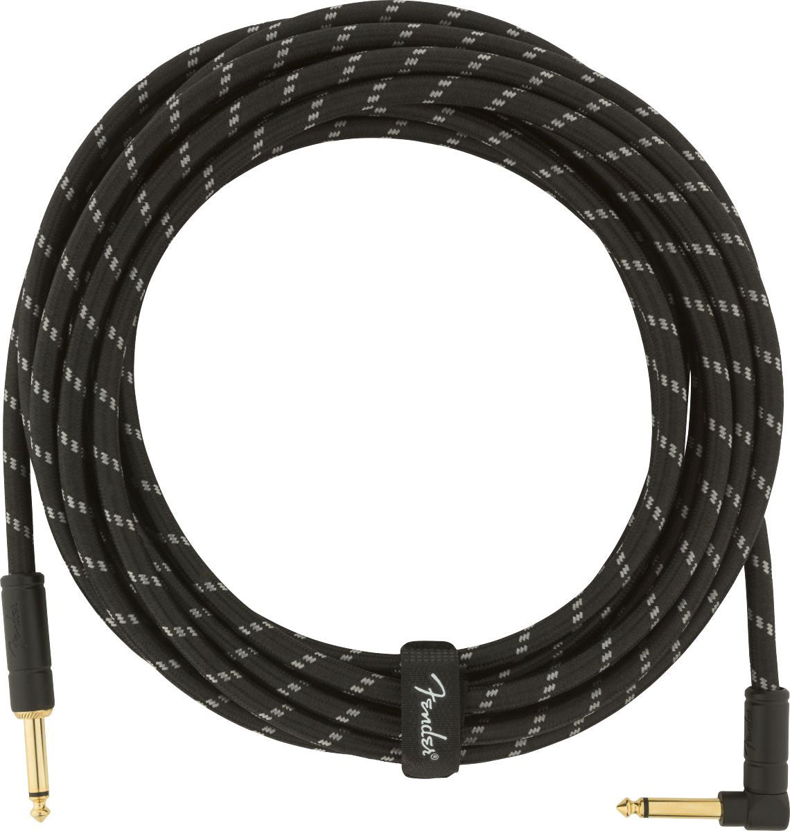 DELUXE INSTRUMENT CABLE STRAIGHT/ANGLE 18.6' BLACK TWEED