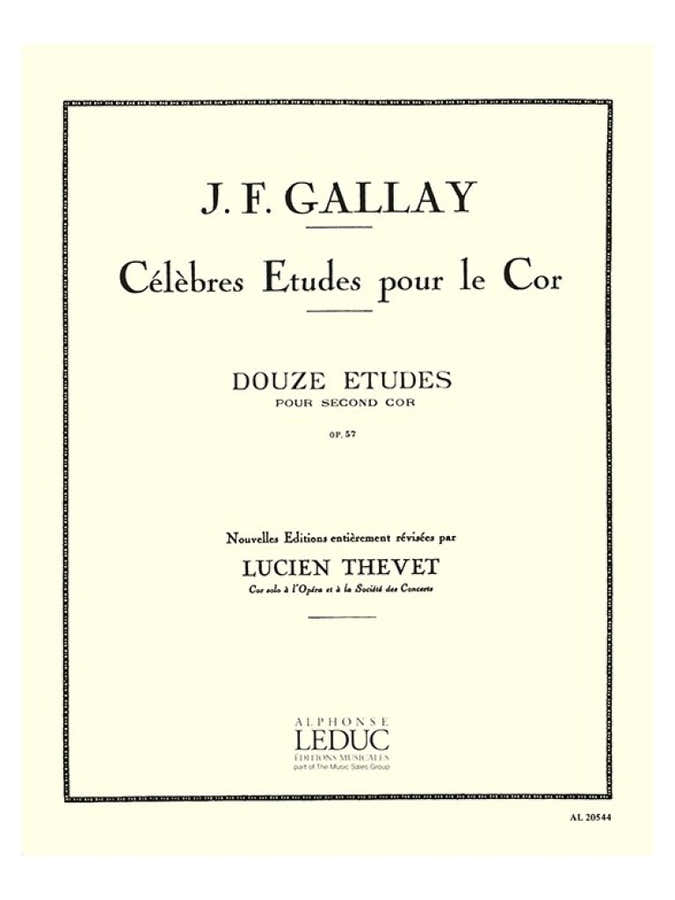 Gallay JACQUES-francois - 12 Etudes Pour Second Cor Opus 57