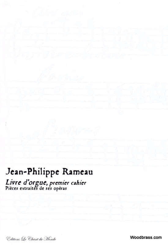 Ch Du Monde Rameau J.P. - Livre D'Orgue Premier Cahier