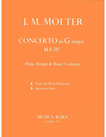Molter - Flötenkonzert In G-Dur - Flute Strings Et Basso Continuo