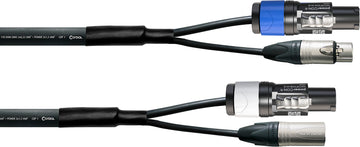 Cable DMX XLR de 3 pines + Powercon 1,5 M