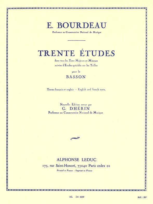 Bourdeau E. - 30 Etudes - Basson