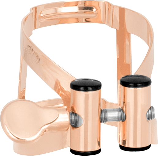 ROSE GOLD PLATED M/O LIGATURE - SOPRANO SAX + PLASTIC MOUTHPIECE COVER