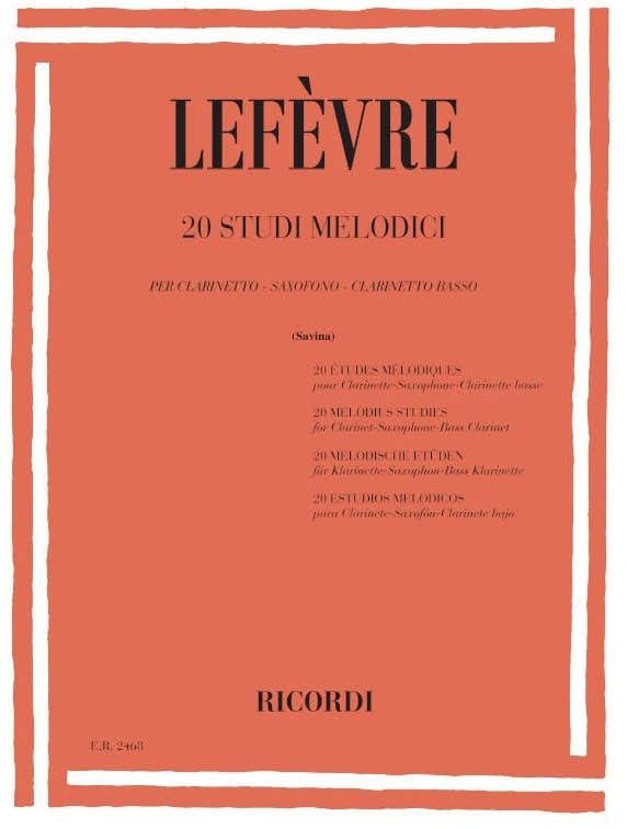 Lefèvre - 2 Etudes Melodiques - Clarinette