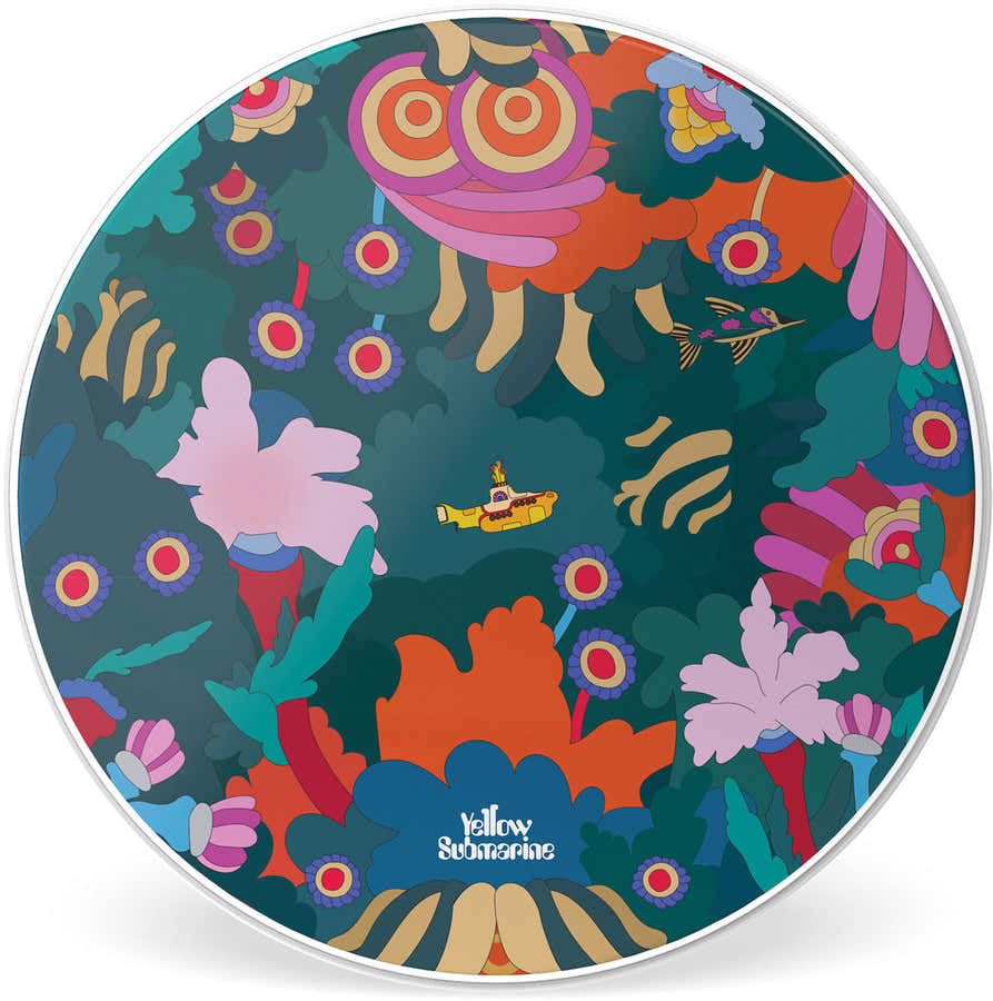 INK20YELSUB-3 - Yellow Submarine Resonant Bass Drumhead Under the Sea 20 inch