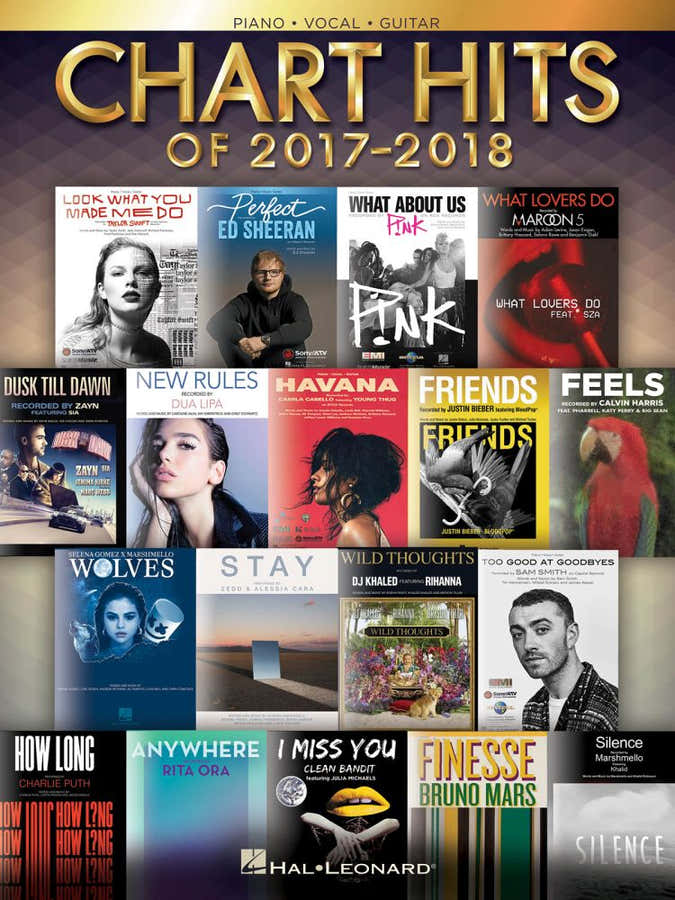 Chart Hits Of 2017-2018 - Easy Piano