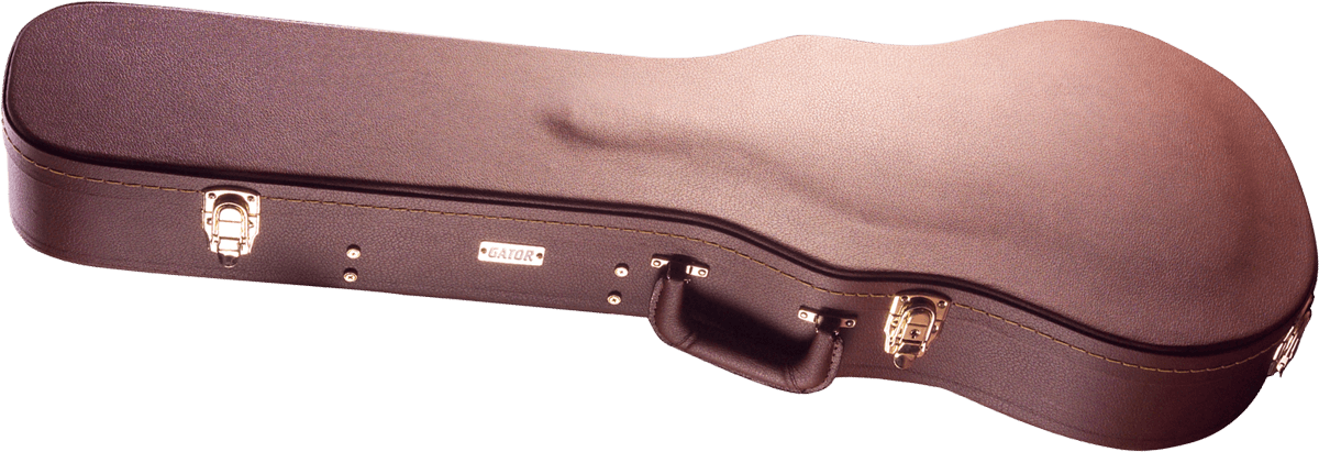 Estuche Les Paul Marrón de Madera Deluxe - GW