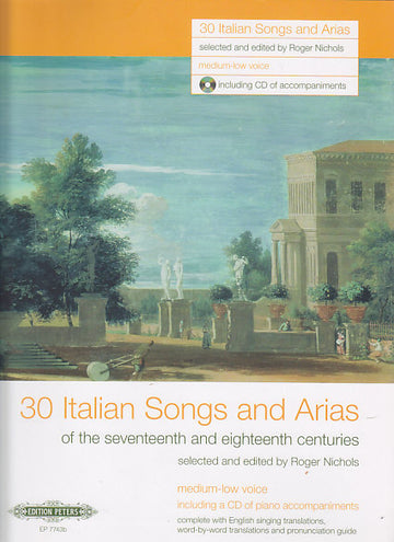 30 Italian Songs And Arias + CD (voix Moyenne Ou Grave / Piano)