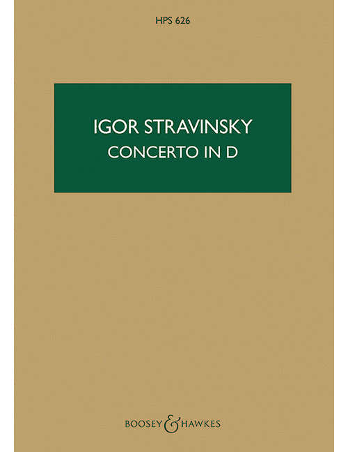 Stravinsky - Concerto In D HPS 626 - String Orchestre