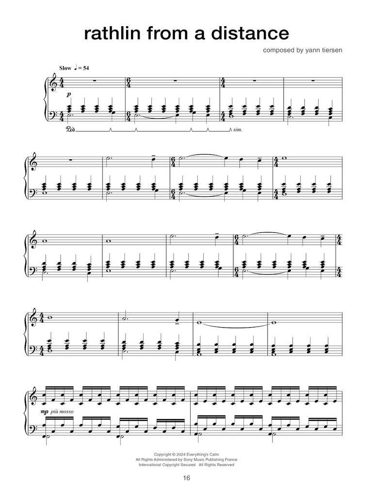 Rathlin From A Distance Piano - Yann Tiersen
