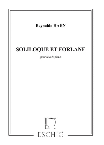 HAHN - SOLILOQUE - ALTO ET PIANO