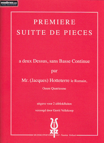 HOTTETTERRE J. - 1ERE SUITE A DEUX DESSUS SANS BASSE OP. 4 - 2 FLUTES A BEC ALTO