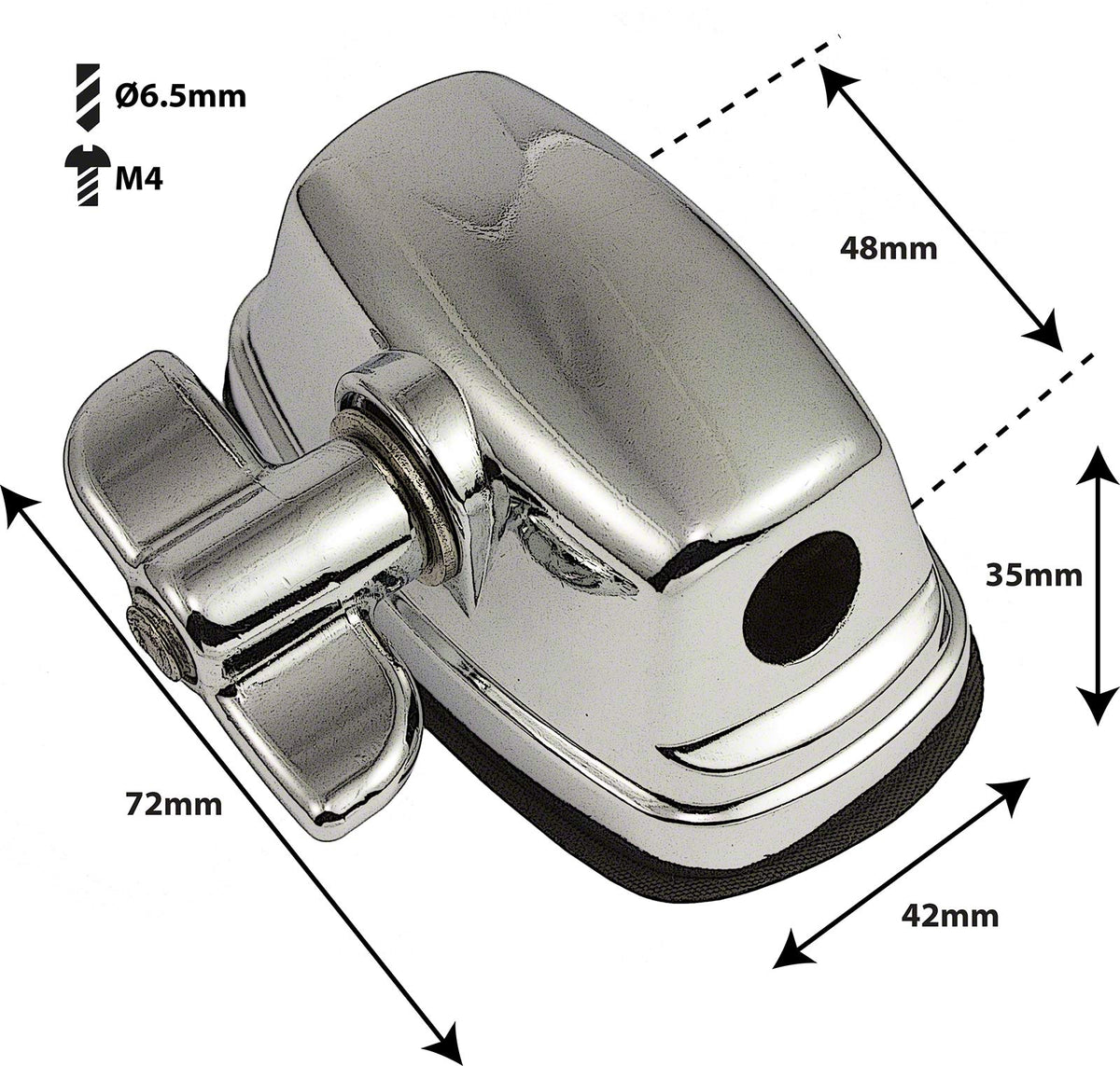 TB1 - FIJACIN TOM / TIMBAL BASE 9.5-10.5MM - 48MM (X1)