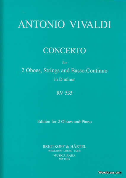 Musica Rara Vivaldi Onio - Concerto In D Rv 535 - 2 Oboe, Piano