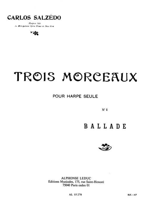 3 Morceaux No1 Ballade Harp