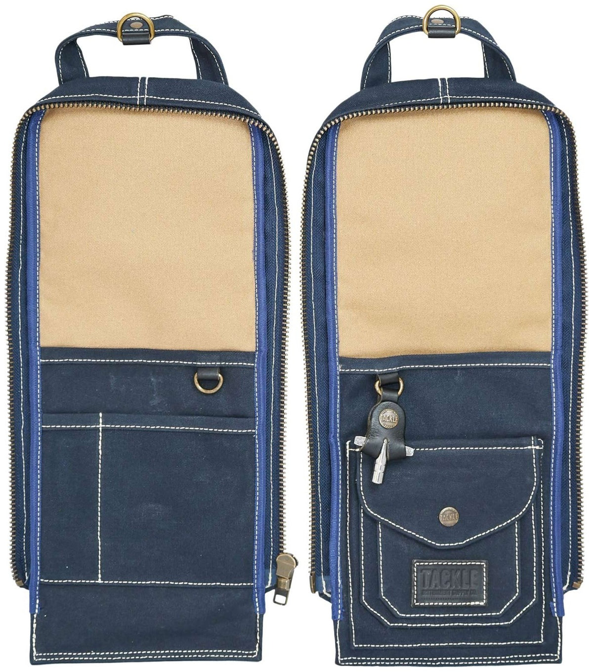 Funda Modular de Lona Encerada para Baquetas - Azul Marino