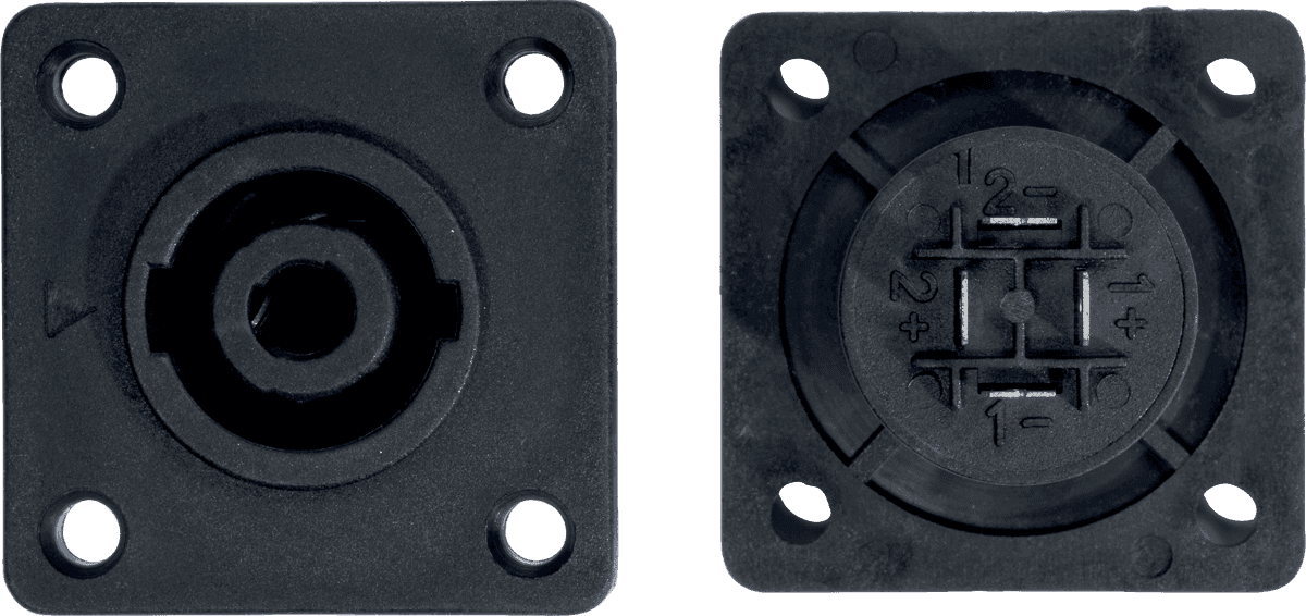 Yellow Cable SOCKET SP/F SPEAKON 4P X2
