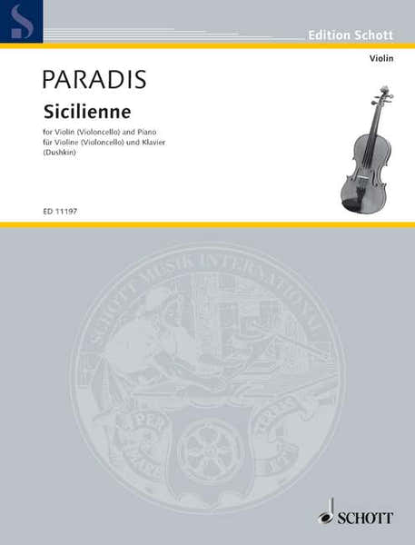 Paradis Maria Theresia Von - Sicilienne - Violin And Piano
