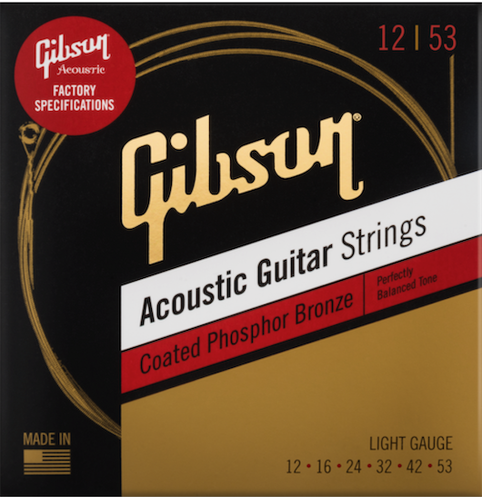 FACTORY SPEC STRINGS COATED PHOSPHOR BRONZE ACOUSTIC GUITAR LIGHT