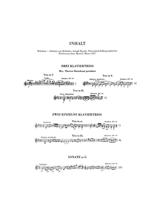 Haydn J. - Piano Trios Volume V