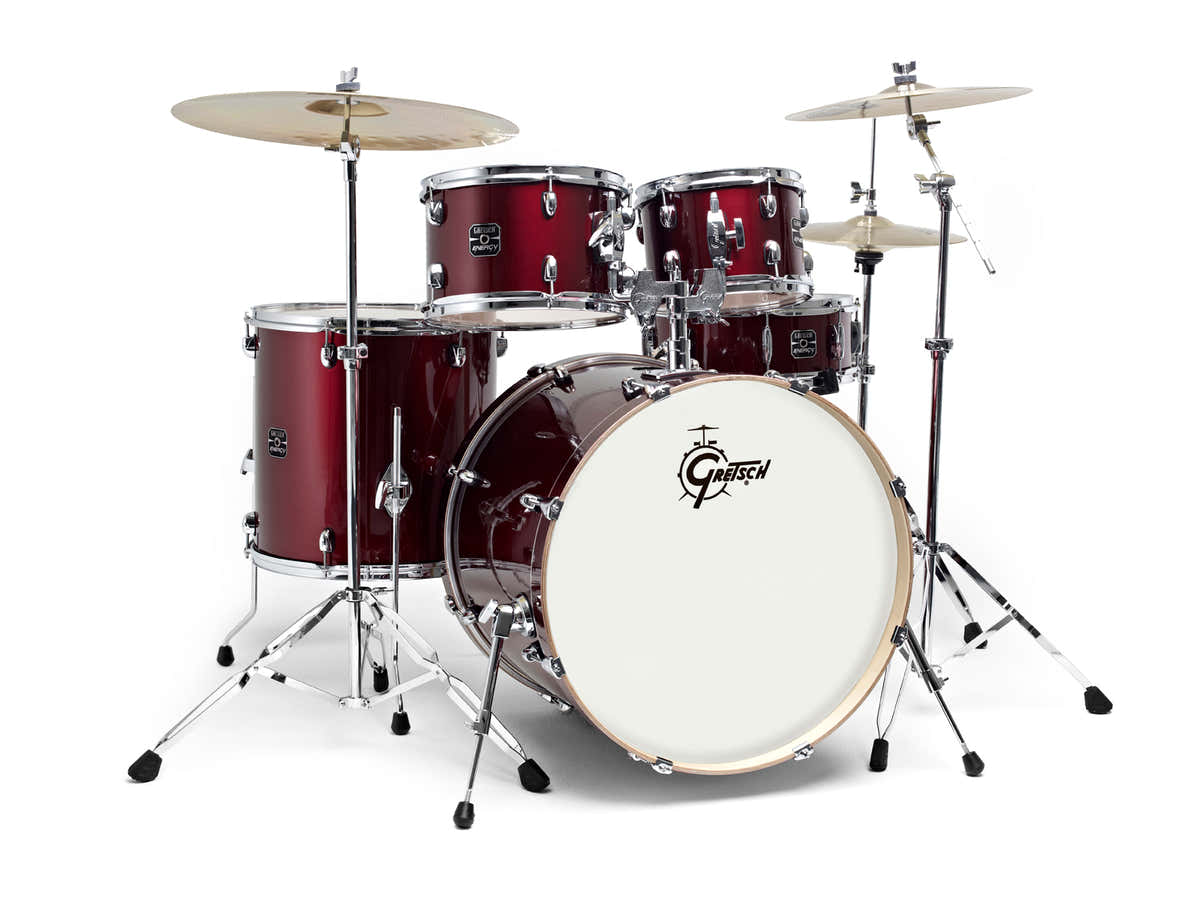 GE2-E825TK-WR - NEW ENERGY STAGE 22" WINE RED+ PLATOS PAISTE 101