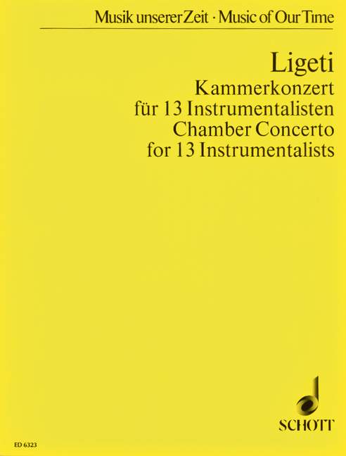 Ligeti Gyorgy - Kammerkonzert - Score