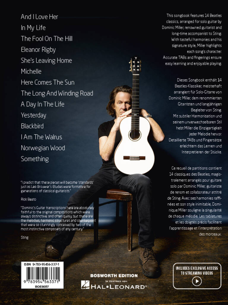 The Beatles arranged for Guitar by Dominic Miller