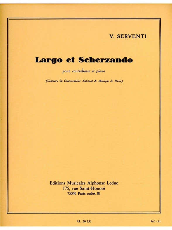 Largo et Scherzando pour contrebasse et piano