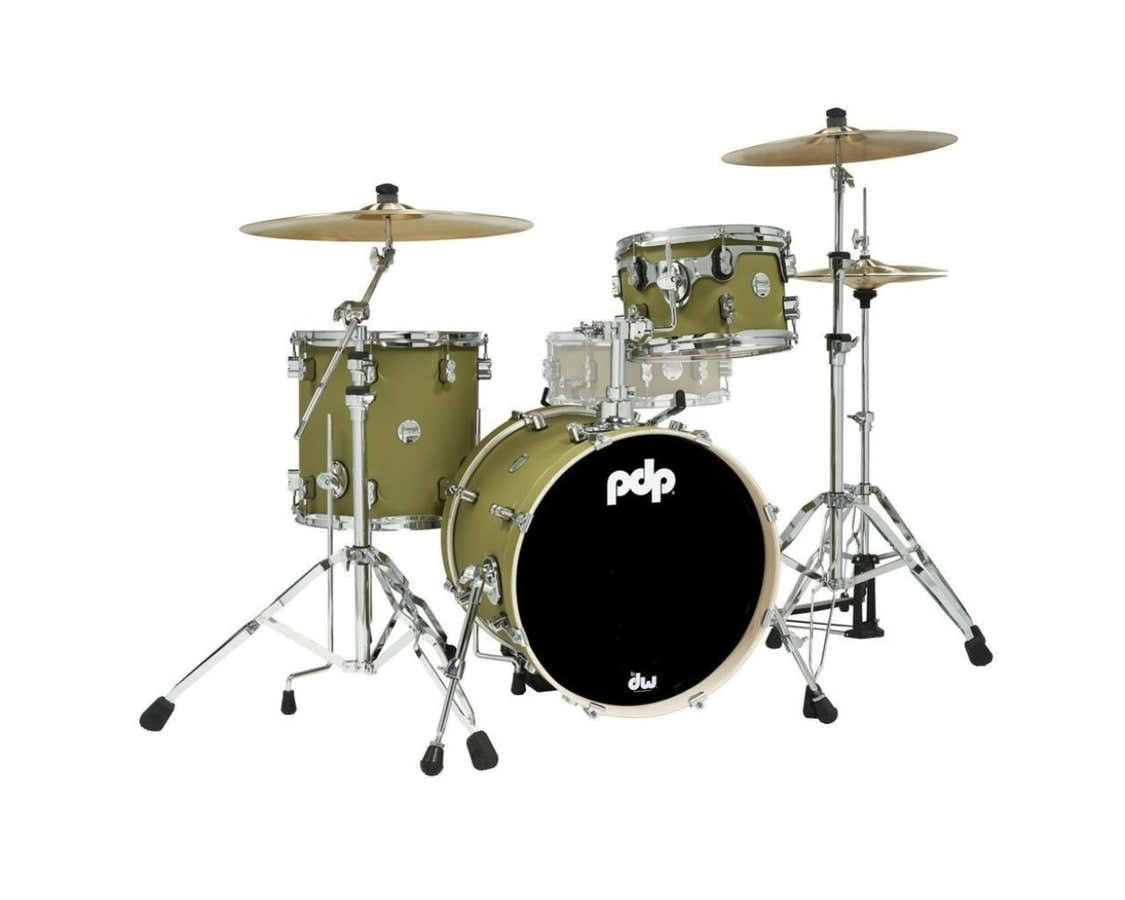 SHELL SET CONCEPT MAPLE FINISH PLY BOP KIT 18" SATIN OLIVE PDCM18BPSO