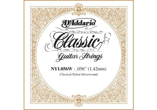 NYL056W SILVER-PLATED COPPER CLASSICAL SINGLE STRING .056