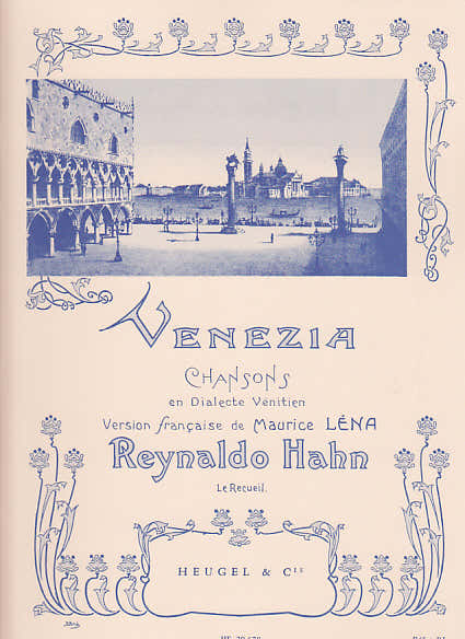 HAHN R. - VENEZIA - CHANT/PIANO