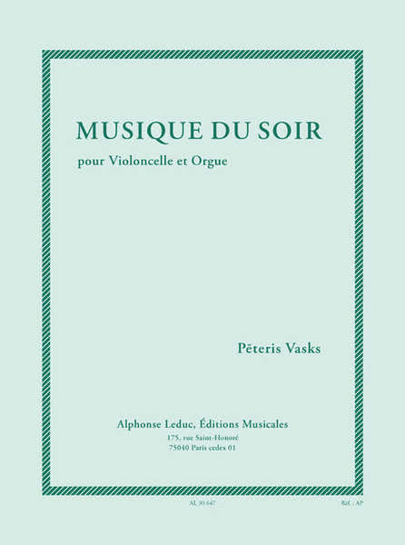Musique du soir (7e/8e) pour violoncelle et orgue