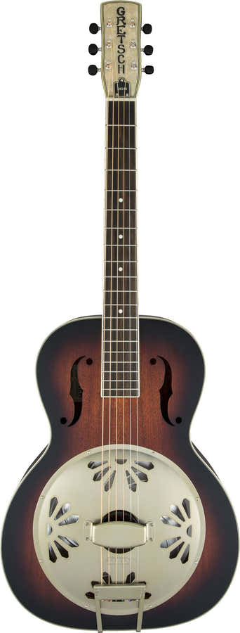 G9240 Alligator Resonador de mástil redondo con cono biscuit, sunburst de 2 colores