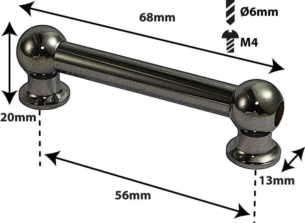 TL1D56-BK - BELLOTA TUBO NEGRO - 56MM - DOBLE (X1)