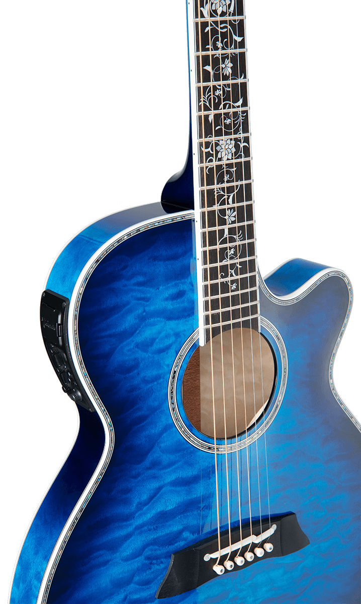 Japón Thin Line Series Tsp100 Fx Cutaway Quilt Azul oscuro Sunburst