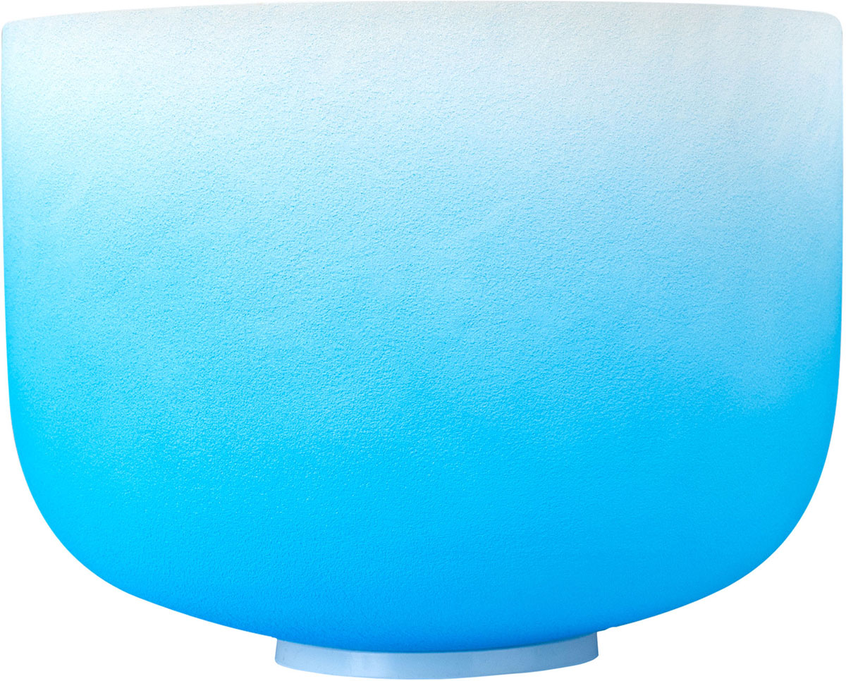 Cuenco cantor de cristal Chakra 10" - Garganta azul G (432 Hz)