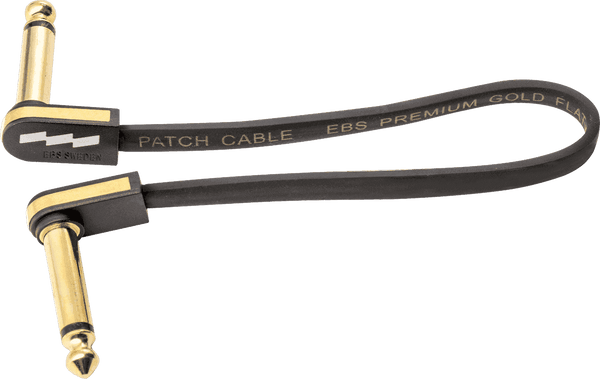 Cable de Patch de Guitarra 18 CM Compacto Oro