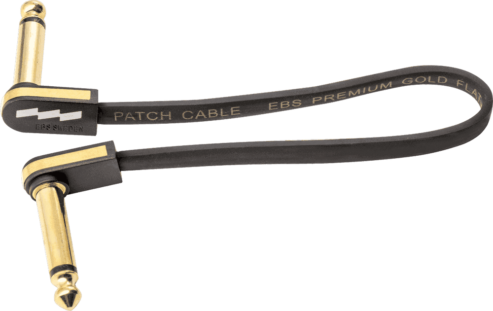 EBS Cable de Patch de Guitarra 18 CM Compacto Oro