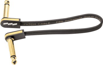 Cable de Patch de Guitarra 18 CM Compacto Oro