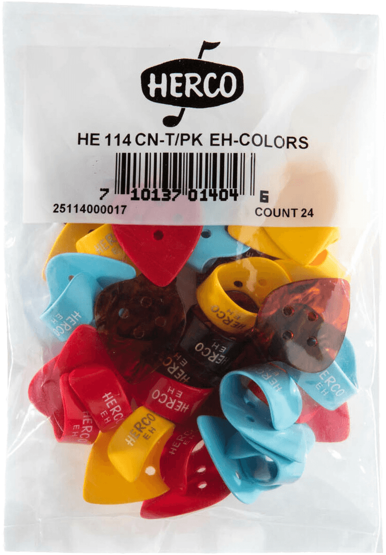 Herco Bolsa de 24 Púas de Pulgar Extra Heavy